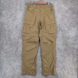 REI Co-op Pants Mens‎ 32x34 Fits 32x33 Brown Convertible Zip Off Cargo Hiking
